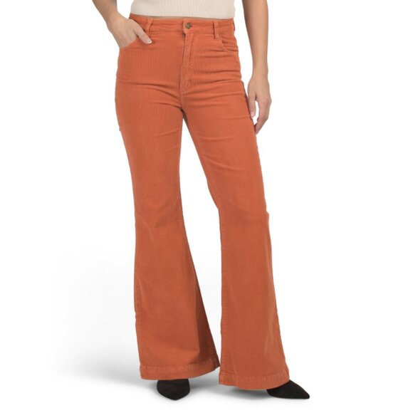 ROLLAS Rust Eastcoast Flare Corduroy Pants - Picture 1 of 1